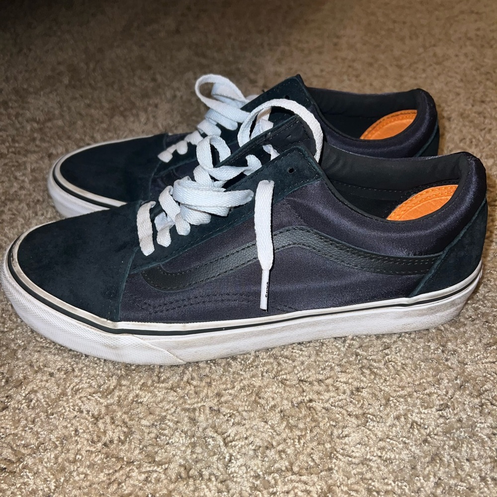 EUC Black Satin Vans